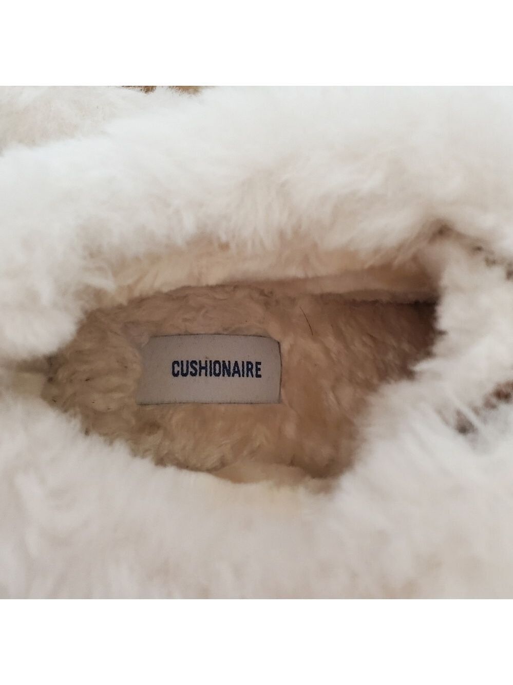 CUSHIONAIRE 'HOPE' ANKLE BOOTIES SLIP-ON SUEDE FAUX-SHEARLING CHESTNUT WOMEN 7.5 - Picture 11 of 12